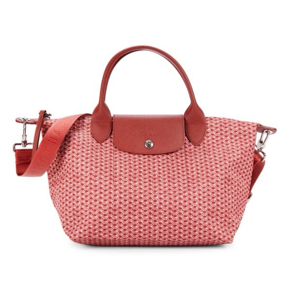 LONGCHAMP Print Tote Elegant antique Pink Handbag excellent condition - Picture 1 of 10